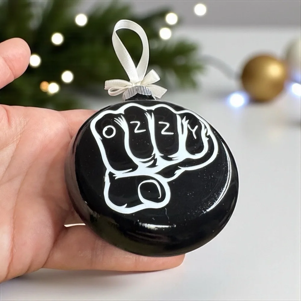 Celebrate a Legend: Hand-Painted Ozzy Christmas Ornaments! 🎶 Custom Made